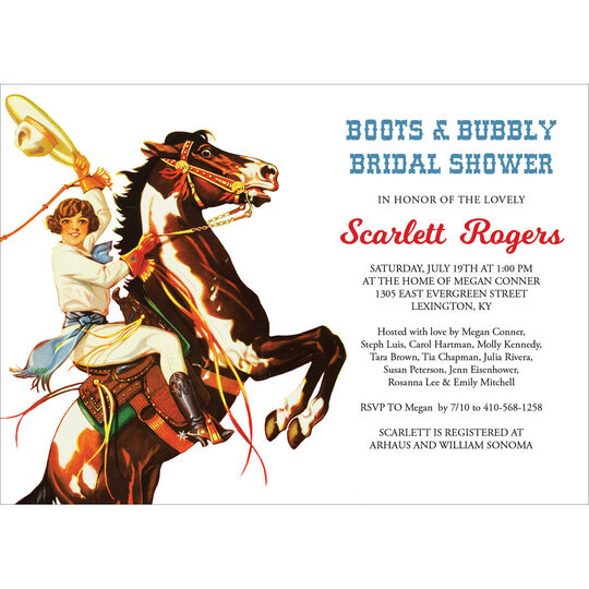 Rodeo Cowgirl Invitations